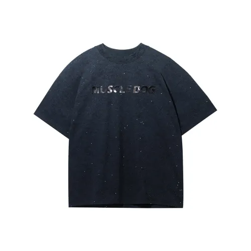 Muscle Dog Черные Мужские T-Рубашки