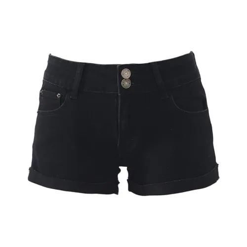Wen Shan Черные Женские Джинсовые Шорты