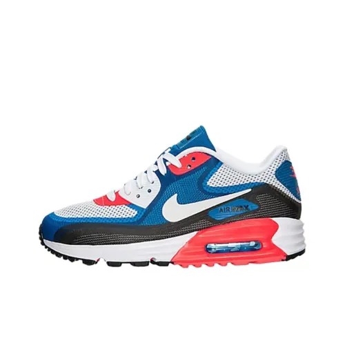 Nike Air Max LUNAR 90 Устойчивый к истиранию Низкий Топ Детские Беговые Кроссовки Синий Черный Красный Подростки
