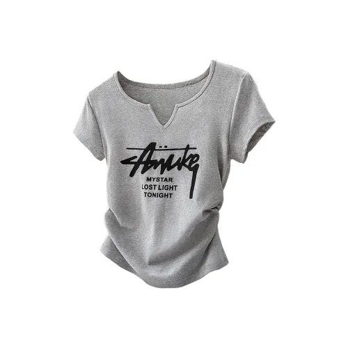 SIBAISHE Светло-серые женские T-рубашки