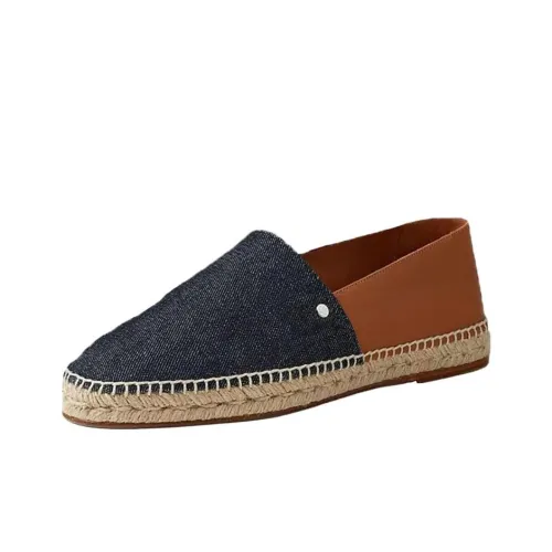 HERMES Joven Espadrilles Мужской Черный Коричневый