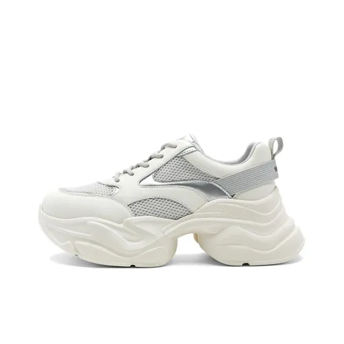 NINE WEST Низкий топ массивные кроссовки женские экрю серый