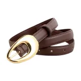 Кофейный с золотой застежкой