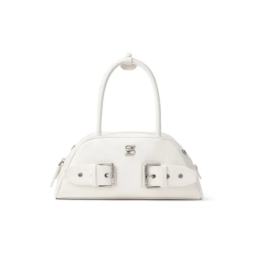 MCMIKO Коровья кожа Сумка Стандартная Женская Имбирно-белая