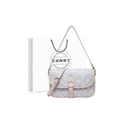 ESNSY Zhuangjin Сумка через плечо Сумка на плечо Женская серебряная Фиолетовая Простая белая