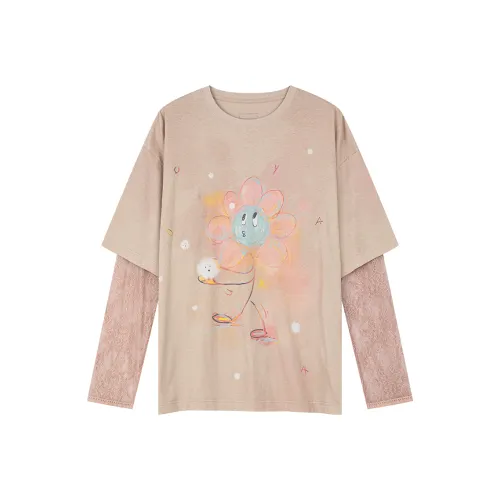 UOOYAA Хаки Женские Т-рубашки