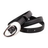 Черный с серебряной пряжкой