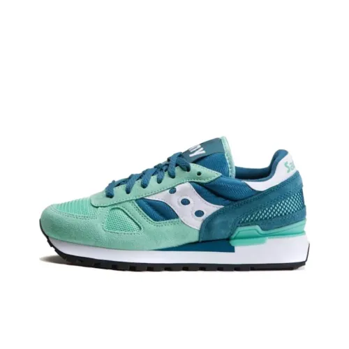 Saucony Shadow Original Устойчивый к истиранию Низкий Топ Повседневные Беговые кроссовки Женские Зеленые