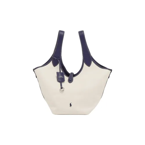 Polo Ralph Lauren Хлопок Тоут Сумка Средний Женская Белый Синий