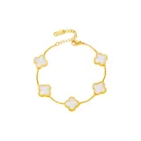 Романтический браслет с четырехлистным клевером