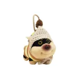 Пчелка Собака [Экрю Длинная Шляпа + Бежевый Браслет-шнурок]