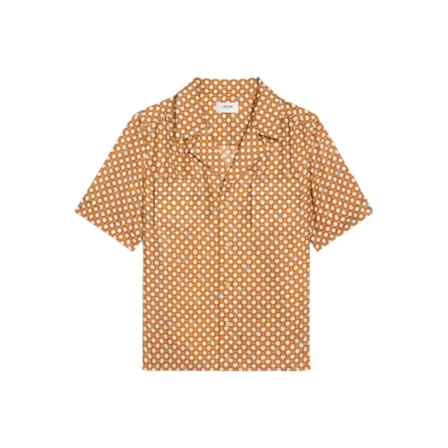 CELINE SS25 Рубашка Женская Оранжевая