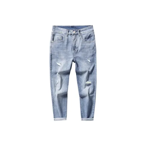 JIKENDI Blue Men's Jeans JIKENDI Синий Мужские Джинсы