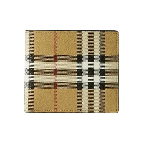 Burberry Складной Кошелек Для Монет В Клетку 4 Отделения Для Карт Отделение Для Купюр С Разделителем 2 Отделения Со Свободным Доступом