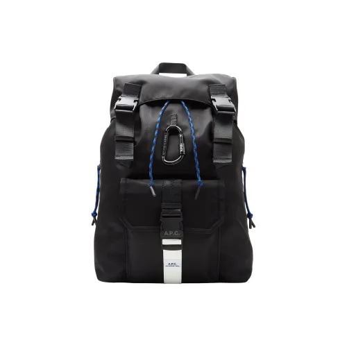 A.P.C Nylon Backpack Unisex Black A.P.C Нейлоновый рюкзак унисекс черный