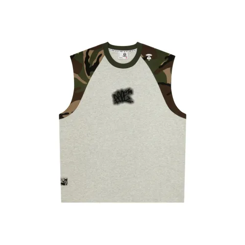 Aape Серый Белый WH2 Мужские Майки