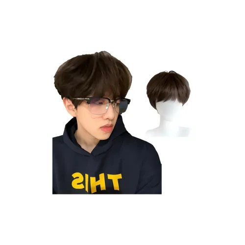 GLUNA Корейский стиль Микро Сплайнер Крышка Мужской Полный Голова Парики