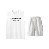 Комплект одежды (Белый топ + Серые штаны)