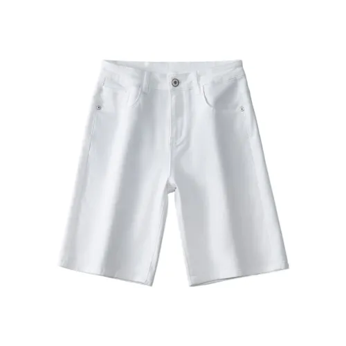 JIKENDI Белые Мужские Джинсовые Шорты