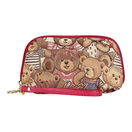 DANNYBEARJEANS Ткань Клатч Стандартный Женский Бежевый Синий Медведь Розовый Красный