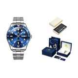 Стальной браслет, натуральный, синий