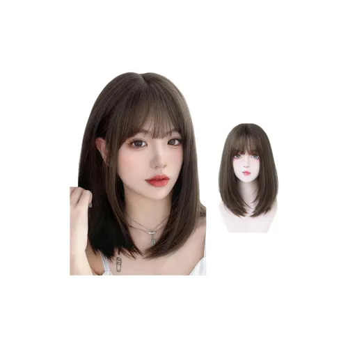 QIJIEHUANGHOU Натуральный парик для ключицы длина 40 см