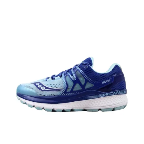 Saucony Hurricane Iso 3 Устойчивые к истиранию Низкие Беговые кроссовки Женские Синие