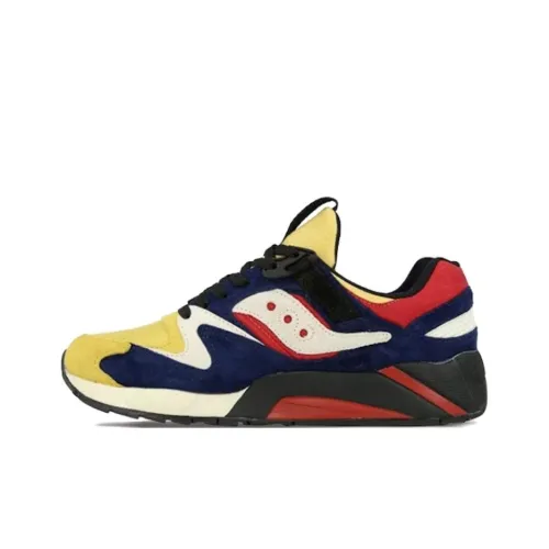 Saucony Grid 9000 Устойчивые к истиранию Низкие Беговые кроссовки Унисекс Бежево-синие