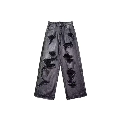 YOUSEKOO Черные Унисекс Джинсы