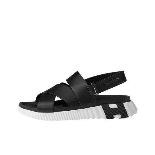 HERMES Электрический One Ремень Сандалии Мужской Черный