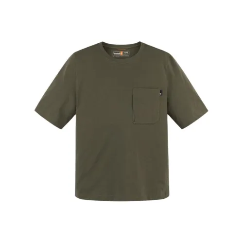 Timberland SS25 T Рубашка Мужская Армейский Зеленый