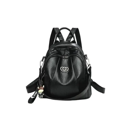 Boniu ПУ (полиуретан) Рюкзак Стандартный Женский Черный