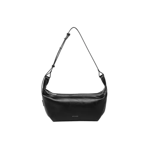 Tanita West Коровья кожа Подушка Сумка Сумка через плечо Средняя Женская Черная