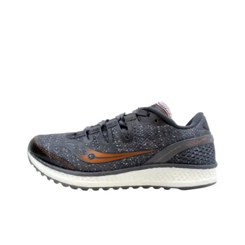 Saucony Freedom Iso Устойчивый к истиранию Низкий Топ Повседневные Беговые кроссовки Женские Серые