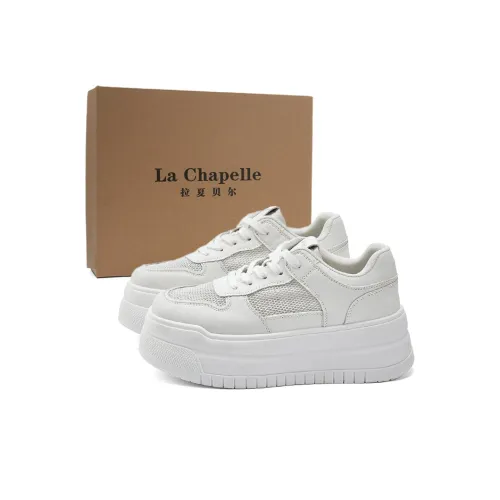 La Chapelle Износостойкий Легкий Дышащий и Противоскользящий. Низкий Топ Скейтборд Кроссовки Женские Белые