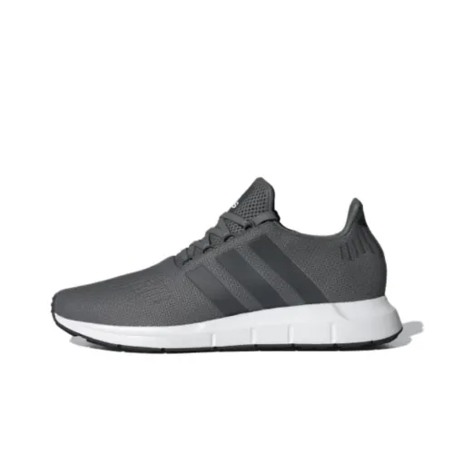 Adidas Swift Run Износостойкие Низкие Беговые кроссовки Мужские Серый Черный