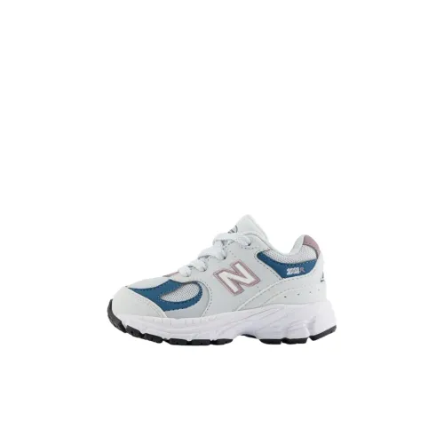 New Balance NB 2002R Устойчивая к истиранию низкая обувь для малышей серая и синяя для младенцев и малышей