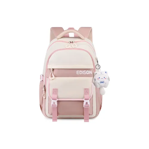 EDISON Oxford Student Bag Unisex Light Pink Coffee Burgundy Эдисон Оксфорд Студентская Сумка Унисекс Светлый Розовый Кофейный Бургунди