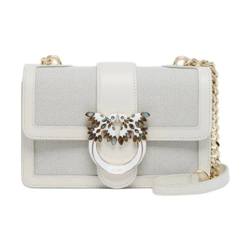 PINKO Love Bag Телячья кожа Сумка через плечо Сумка на плечо Мини Женская Белая