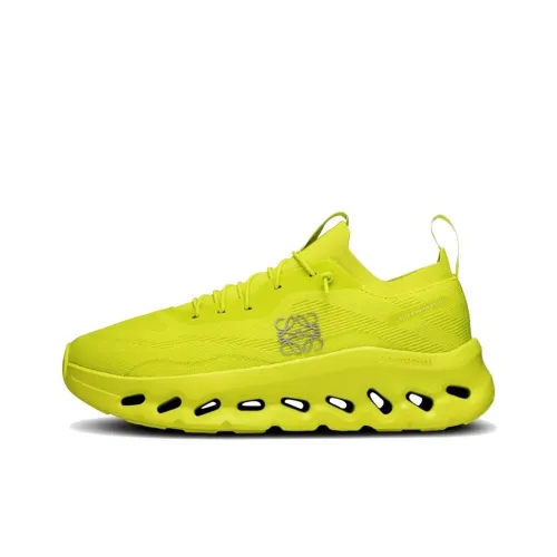 LOEWE x On CLOUDTILT Износостойкие Низкие Беговые Кроссовки Женские Неоново-Желтые