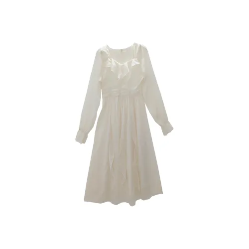 XIAOJUCHUANLI Длинное платье с длинными рукавами женское