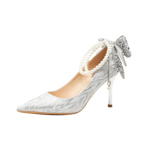 GOSO Узкий каблук Высокие каблуки Женские Серебряные