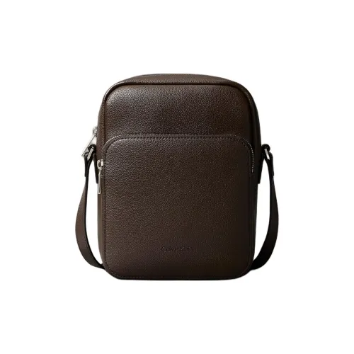 CALVIN KLEIN Полиуретан Плечевая сумка Маленькая Мужская Коричневая