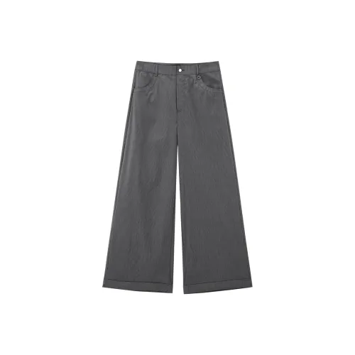 PEACEBIRD Сиренево-серые Женские Повседневные Брюки