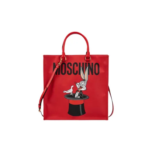 MOSCHINO LOONEYTUNES Коллаборация Синтетическая кожа Тоут Сумка Сумка для покупок Сумка через плечо Сумка