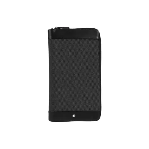 MONTBLANC Meisterstuck Холст с кожей Ручной Картхолдер Кошелек Мужской Черный