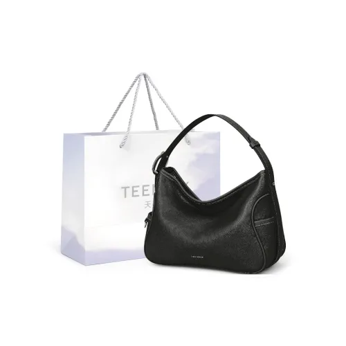 teenmix Спилок коровьей кожи с синтетической кожей через плечо Сумка через плечо Сумка обычная Женская Экрю Хаки Черный