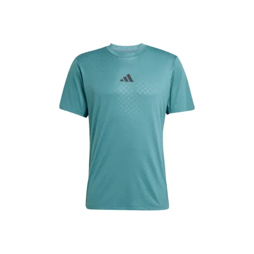 adidas Clothing Циановые Мужские T-Рубашки