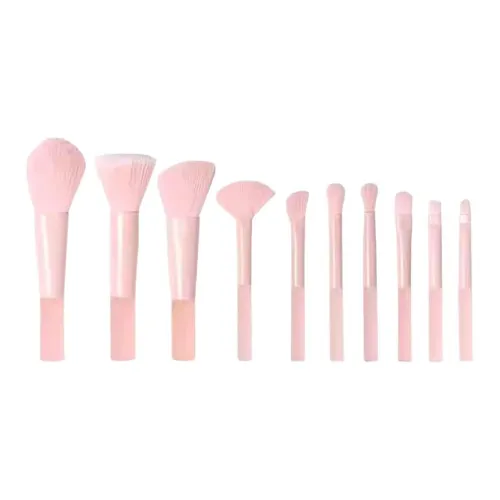 A Few More Cute 10 шт Персиково-розовый Набор для макияжа Щетка Консилер Румяна Тени для век Щетка Свободный Пудра Щетка