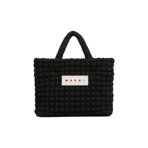 MARNI Полиэстер Тоут Сумка Сумка для покупок Сумка на плечо Сумка Маленькая Женская Черная